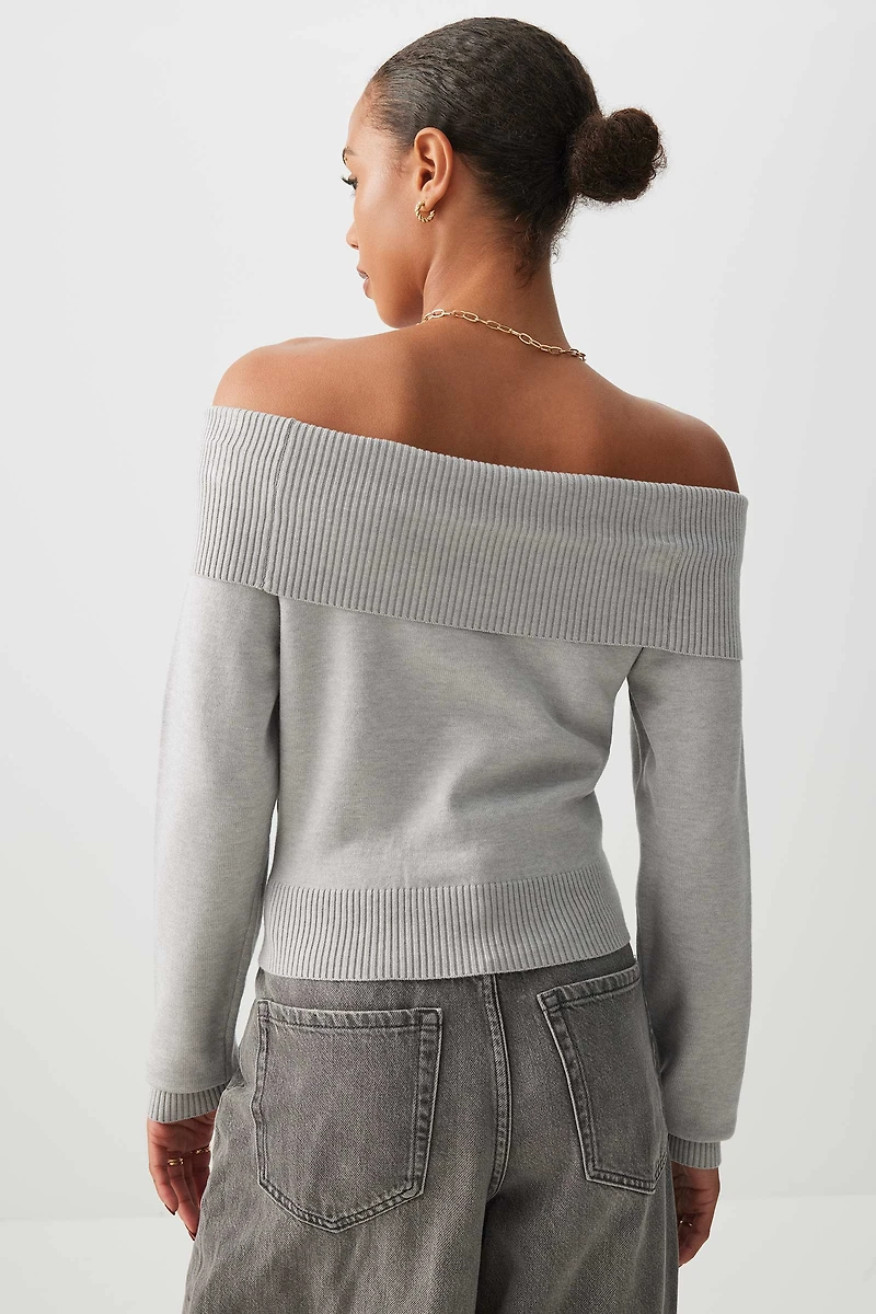 Off Shoulder Sweater