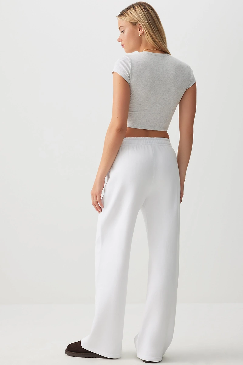 Embroidered Wide Leg Sweatpants