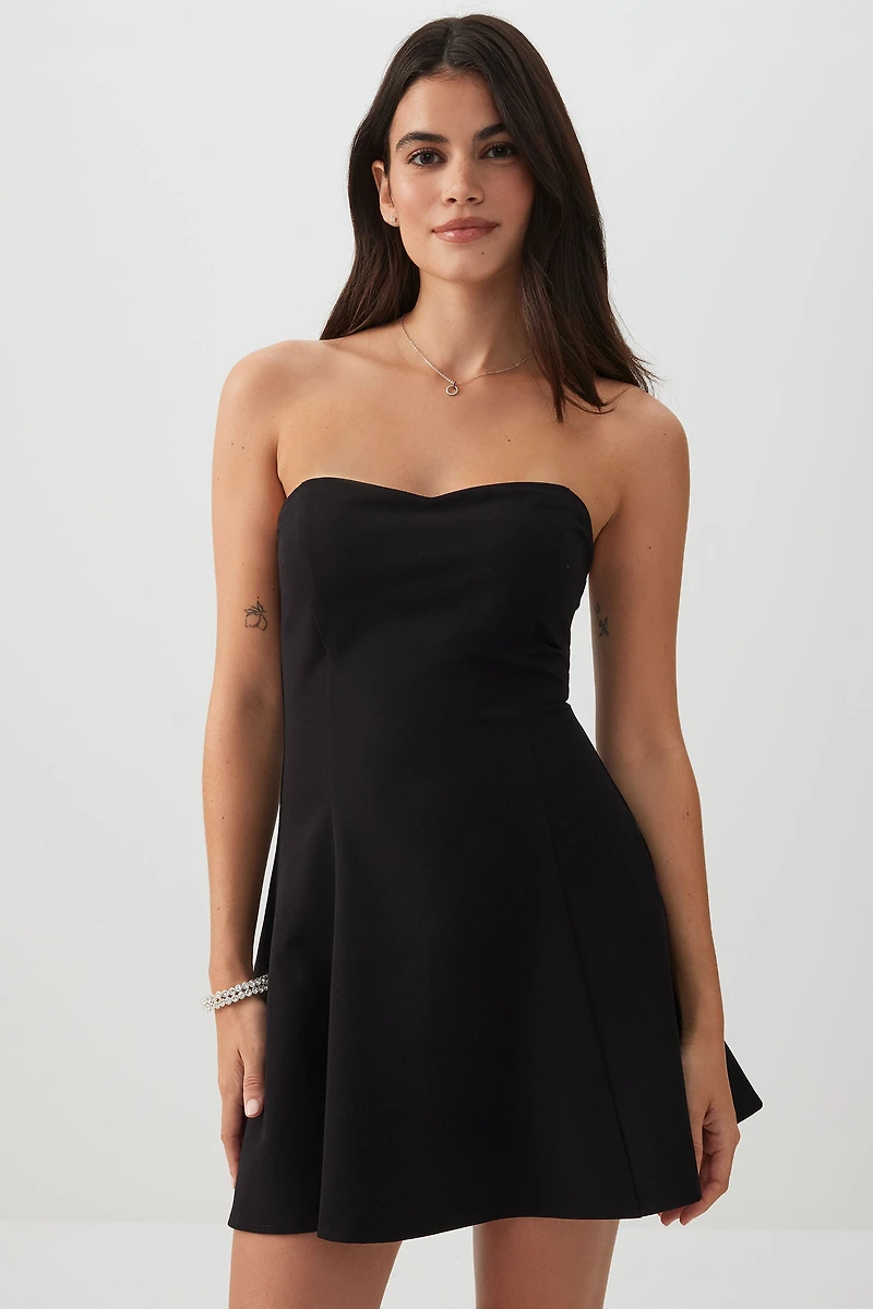Black Bustier Mini Dress