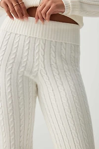 Cable Knit Flare Pants