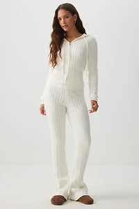 Cable Knit Flare Pants
