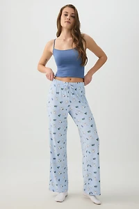 Printed Straight Leg PJ Pants