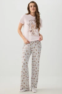 Printed Straight Leg PJ Pants