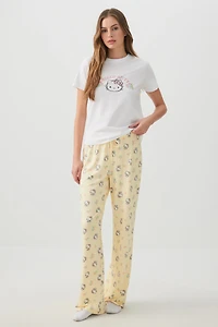 Printed Straight Leg PJ Pants
