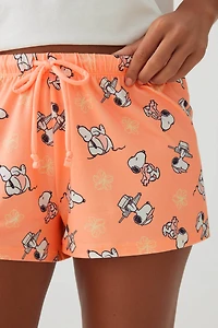 Snoopy Print PJ Shorts