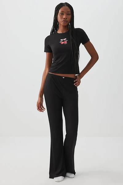 Rib Flare PJ Pants