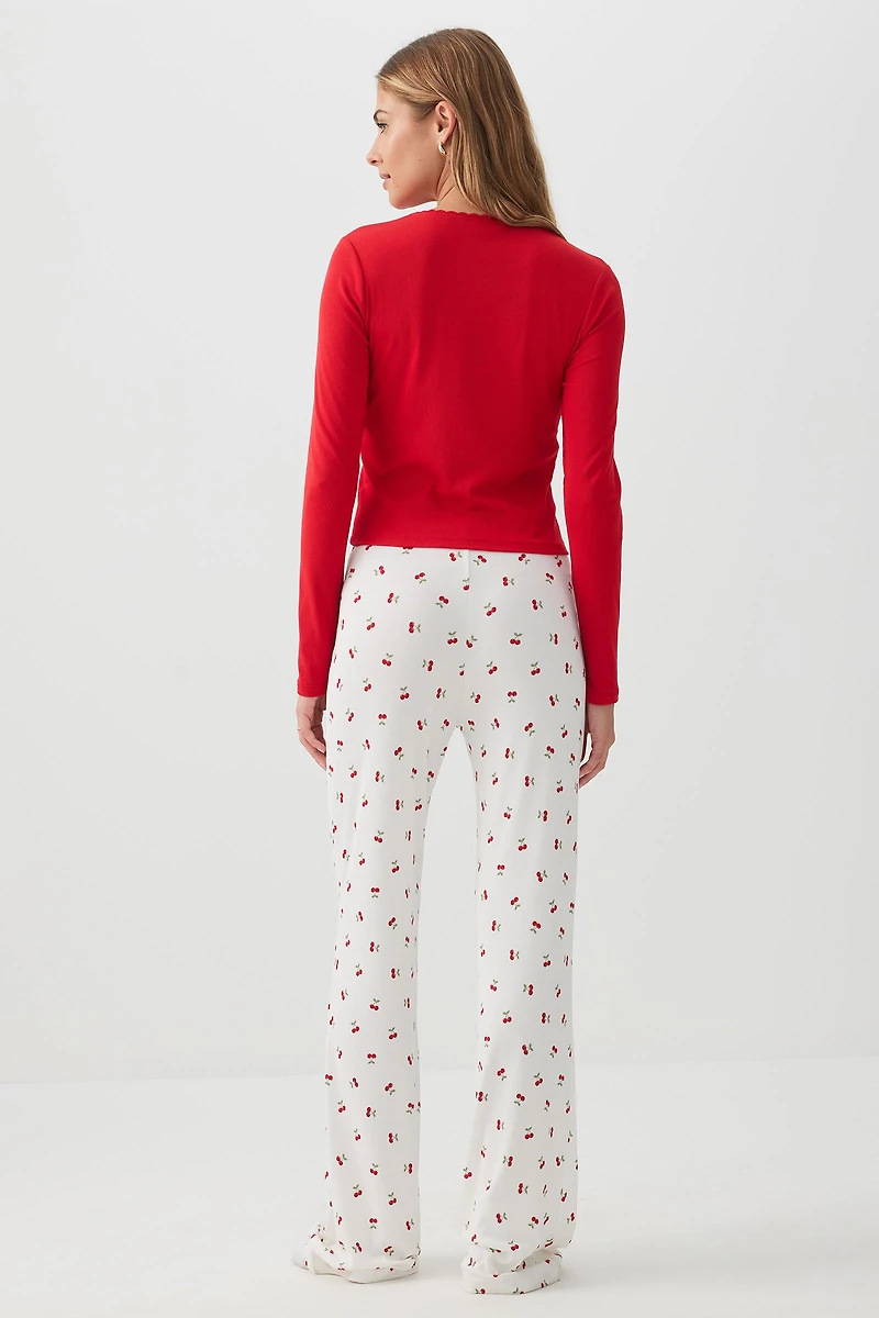 Rib Flare PJ Pants