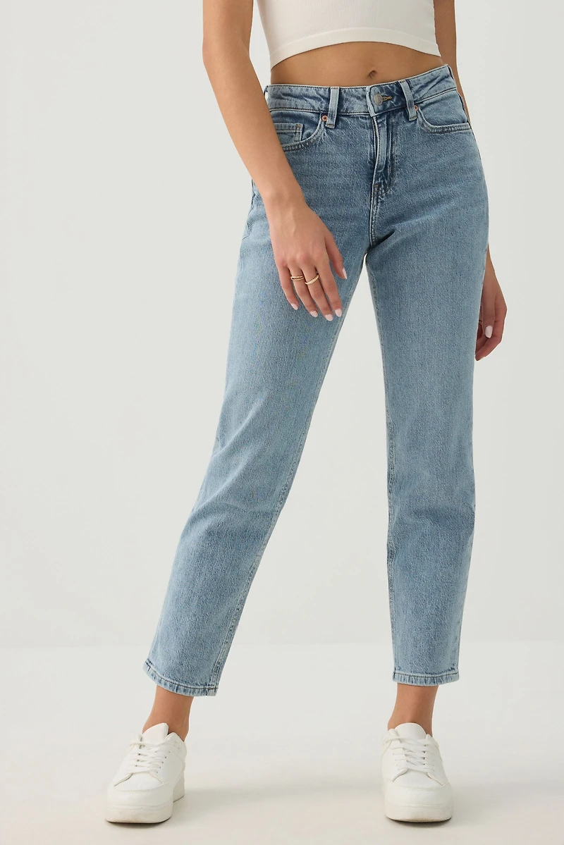 High Rise Slim Straight Jeans