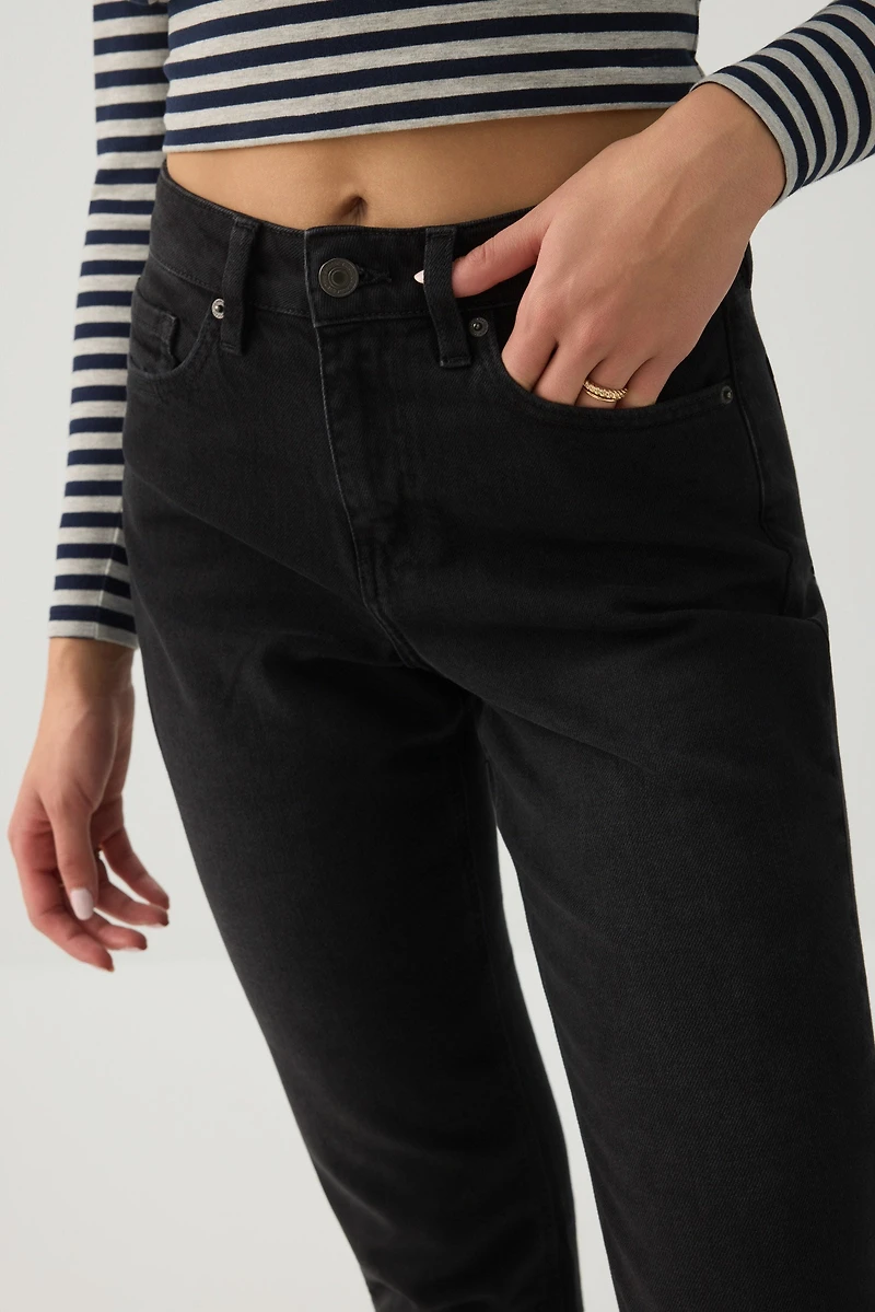 High Rise Slim Straight Jeans