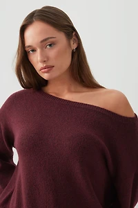 Relaxed Off Shoulder Sweater