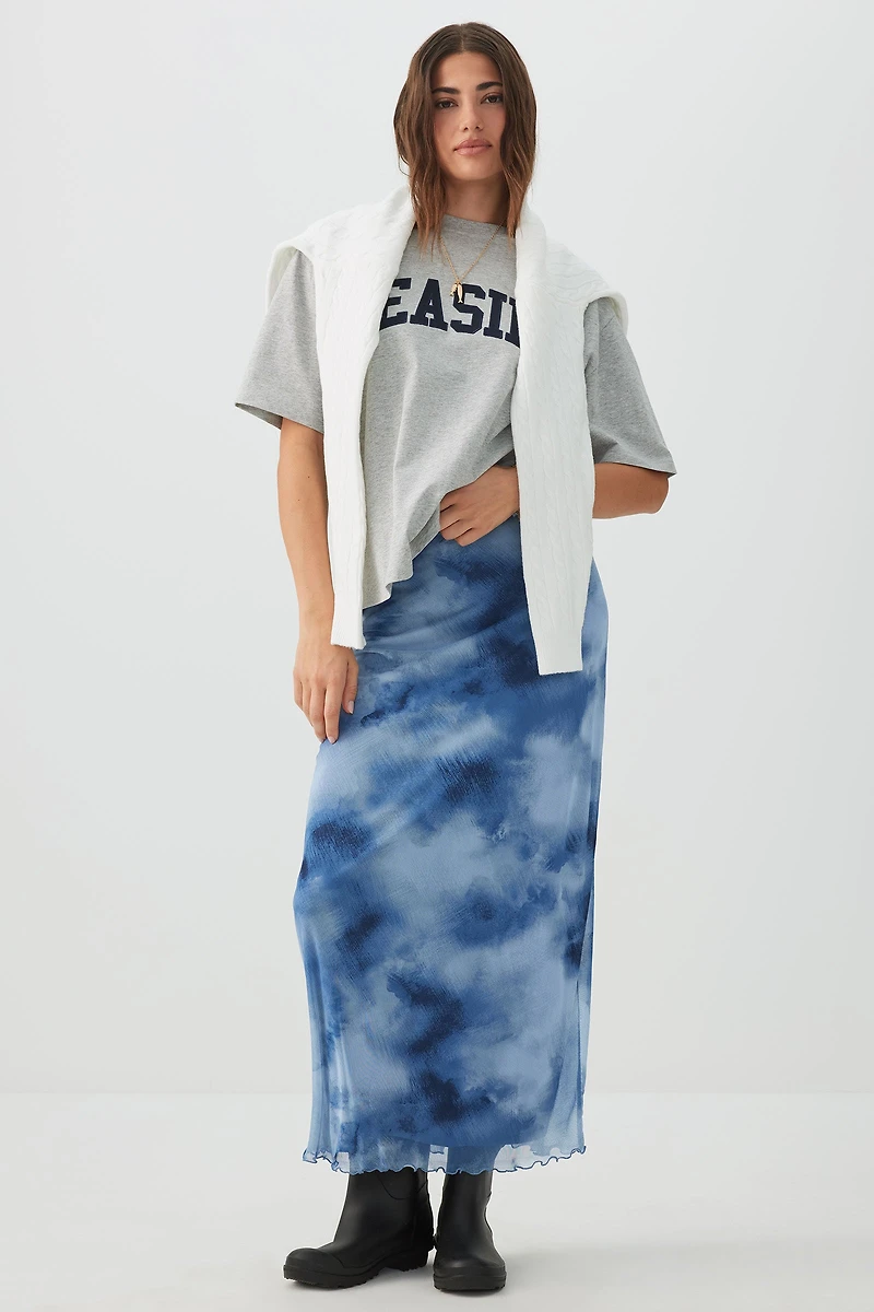 Mesh Maxi Skirt