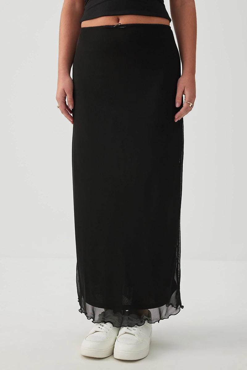 Mesh Maxi Skirt