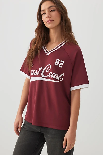 T-shirt football ample en maille filet