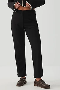 Pantalon écourté et évasé en crêpe