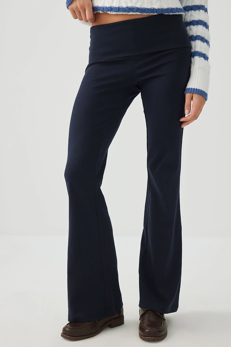 Foldover Flare Leg Leggings