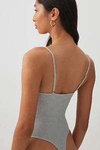 Justaucorps côtelé sans coutures à bonnets moulés