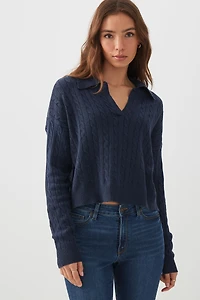 Short Johnny Collar Sweater
