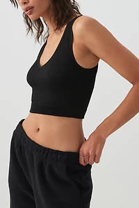 Camisole courte à col V sans coutures