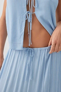 Crinkled Tiered Maxi Skirt