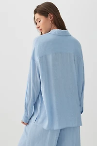 Crinkled Oversized Shirt