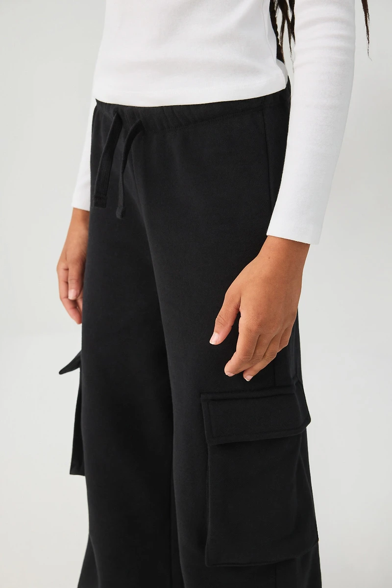 MADESOFT™ Fleece Wide Leg Cargo Sweatpants