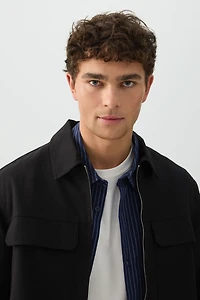 Zip Up Shirt Jacket