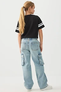 Wide Leg Cargo Jeans