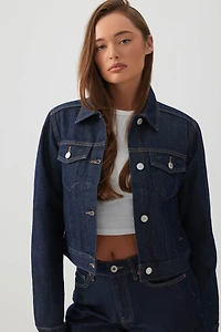 Veste en denim de coupe classique