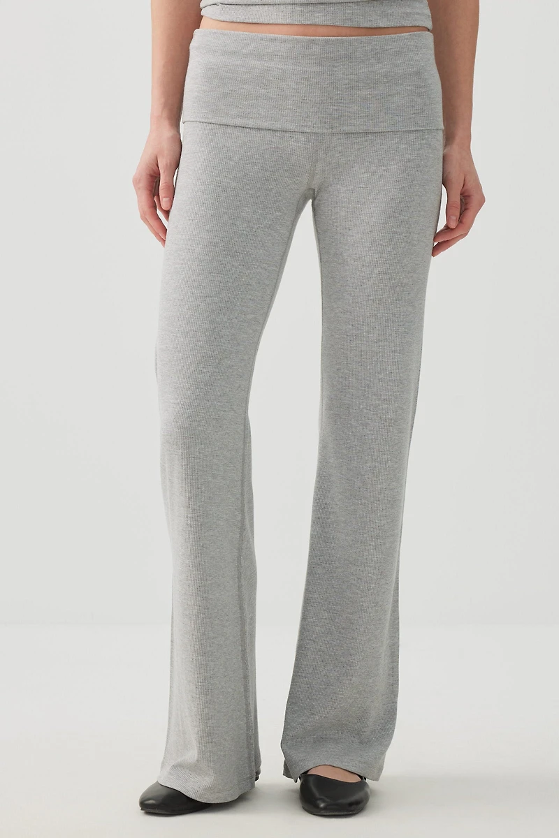 Stretch Rib Flare Leggings