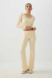 Stretch Rib Flare Leggings