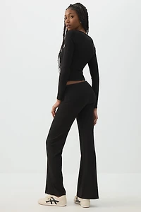 Stretch Rib Flare Leggings