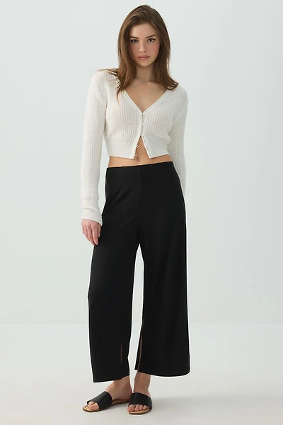Jupe-culotte à fentes latérales