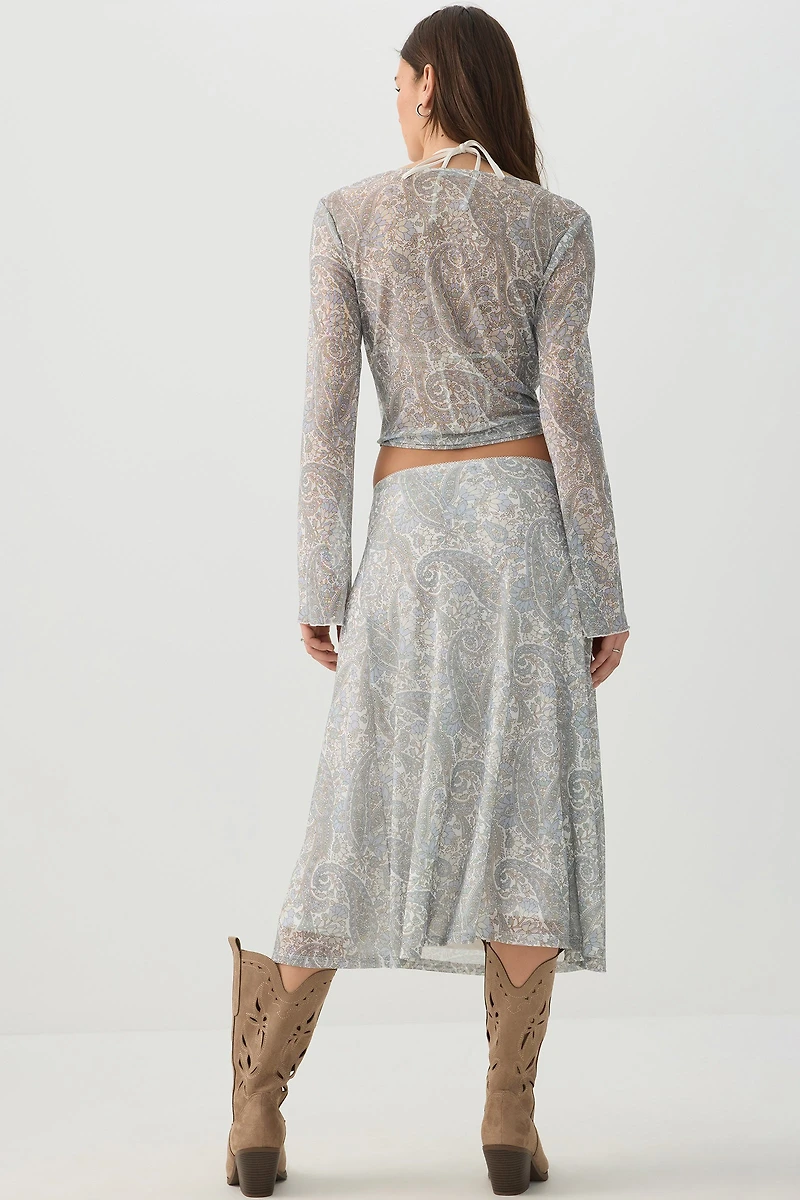 Mesh Midi Skirt