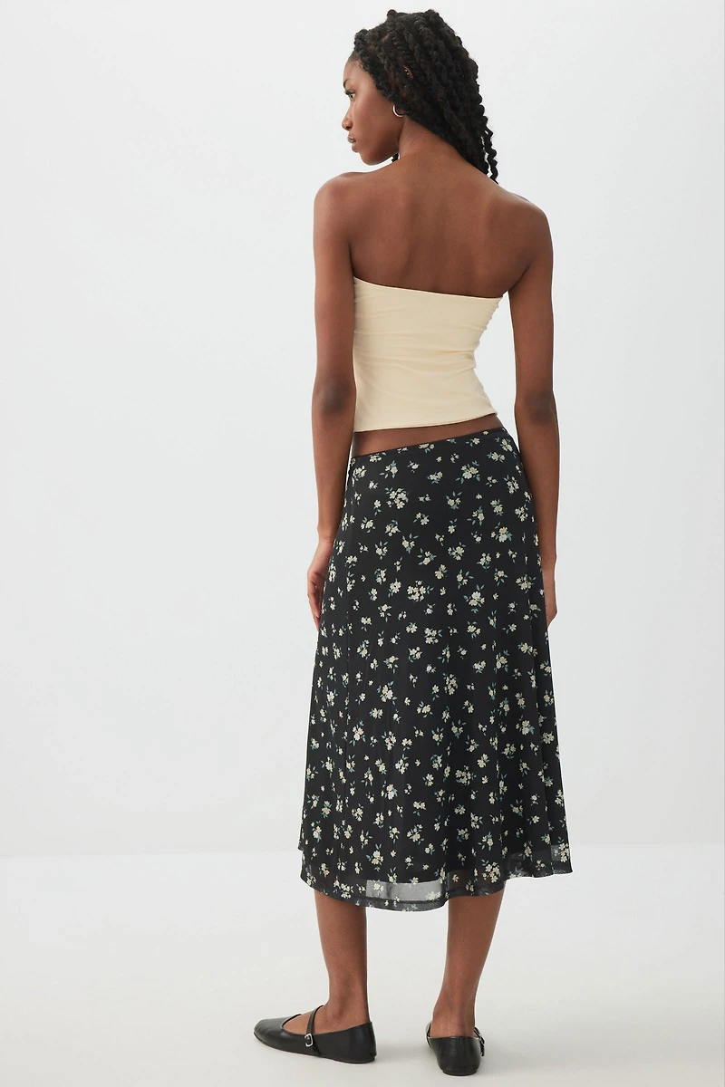 Mesh Midi Skirt