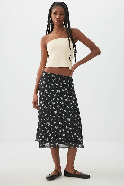 Mesh Midi Skirt