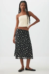 Mesh Midi Skirt