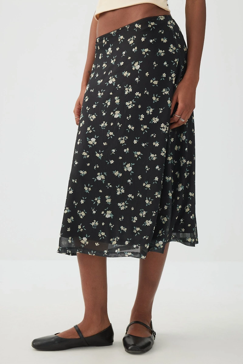 Mesh Midi Skirt