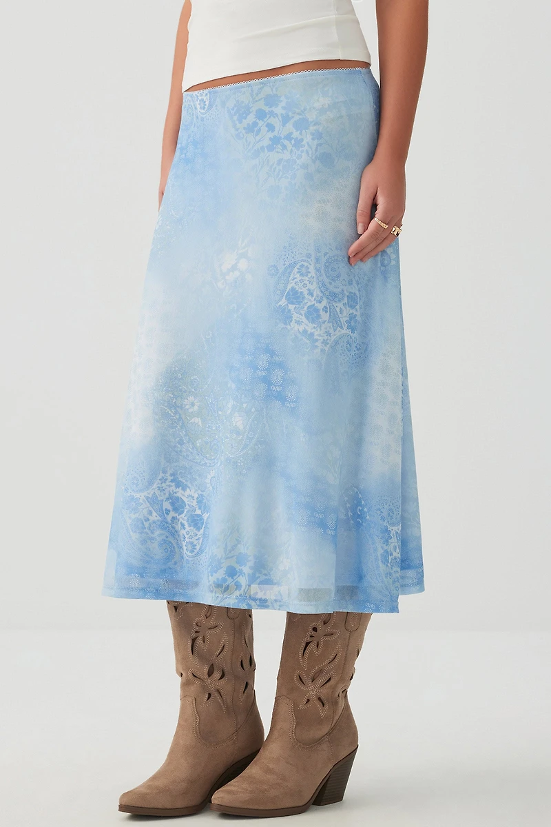 Jupe midi en maille