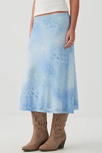 Jupe midi en maille