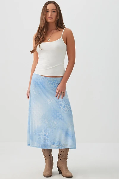 Jupe midi en maille