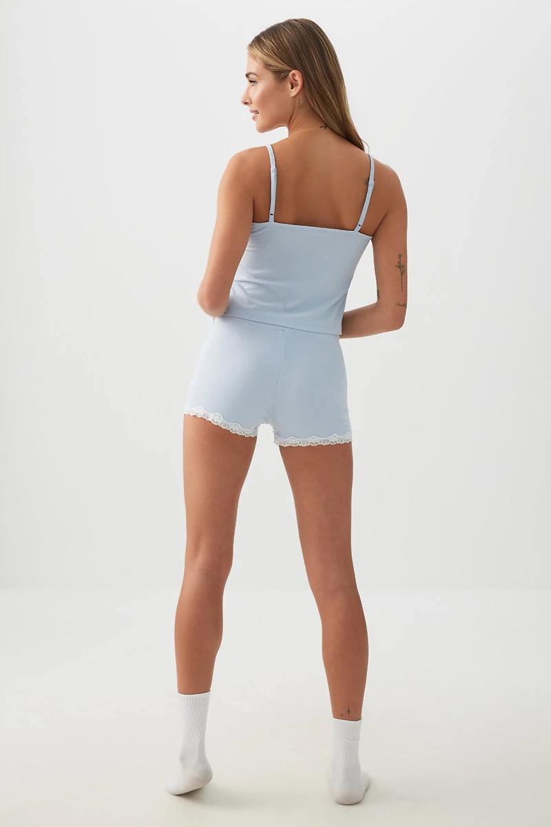 Ensemble pyjama camisole et microshort très doux
