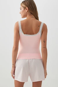 Camisole de pyjama côtelée
