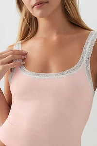 Camisole de pyjama côtelée
