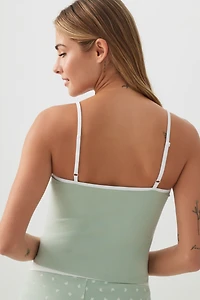 Camisole de pyjama à broderie