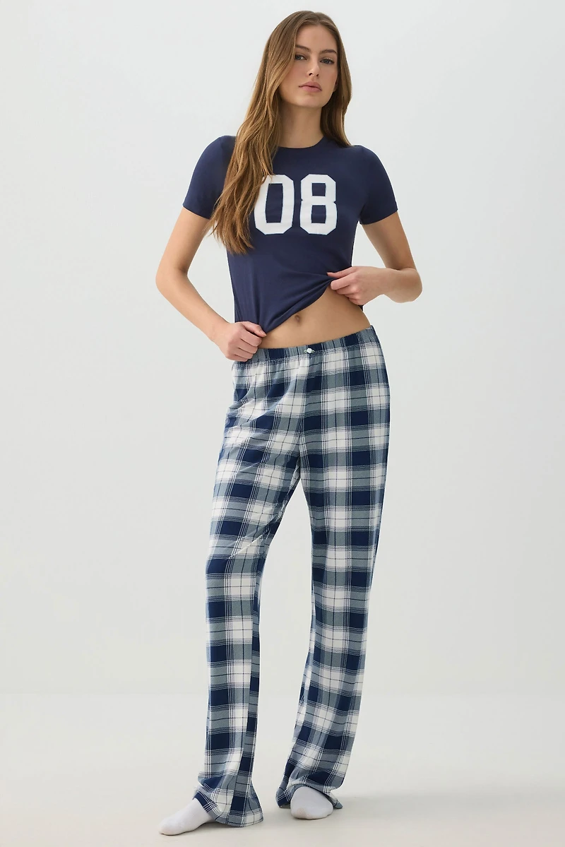 Pantalon de pyjama jambe droite