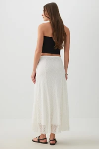 Jupe maxi en dentelle