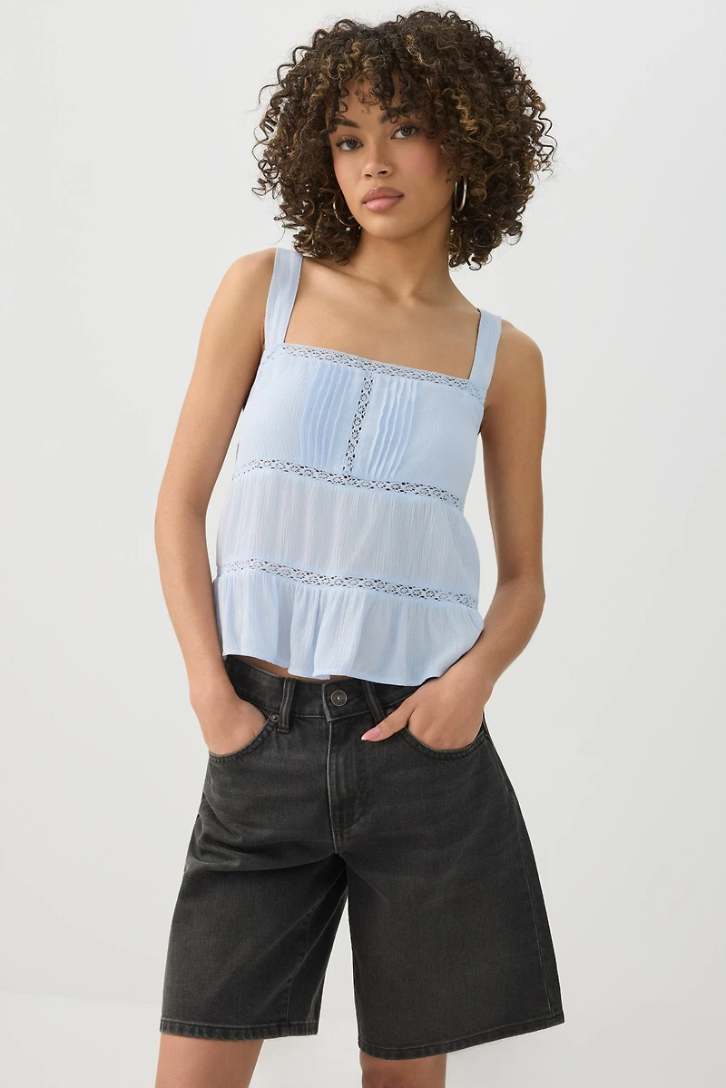 Crochet Trim Tank Top