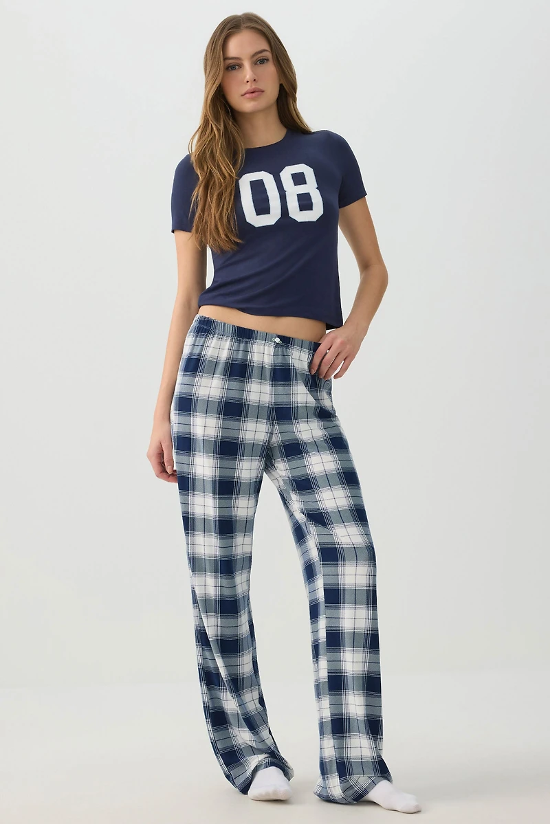Haut de pyjama graphique en tissu