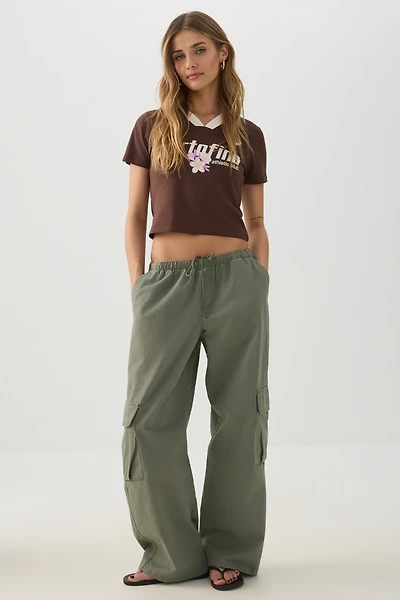 Pantalon cargo en coton tiss