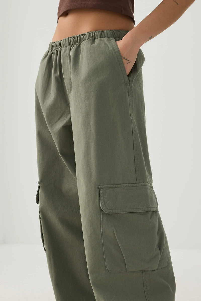 Pantalon cargo en coton tiss